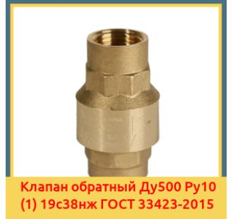 Клапан обратный Ду500 Ру10 (1) 19с38нж ГОСТ 33423-2015 в Астане